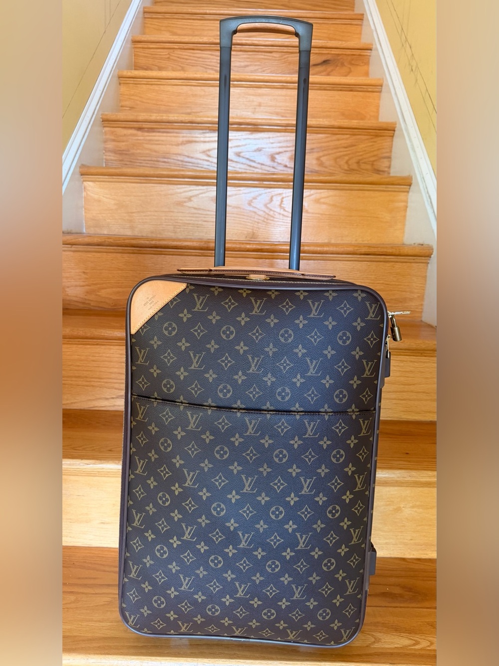 LOUIS VUITTON Brown Monogram Canvas Travel Briefcase